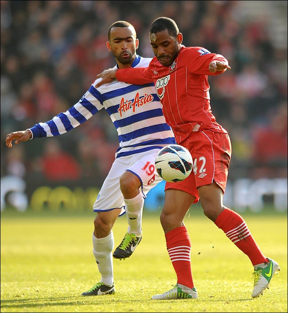 Pictures from the Barclays Premier League clash between Saints and Queens Park Rangers at St Mary's Stadium. The unauthorised downloading, editing, copying, or distribution of this image is strictly prohibited.