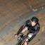 Novice: Andy Bissell tackles the velodrome