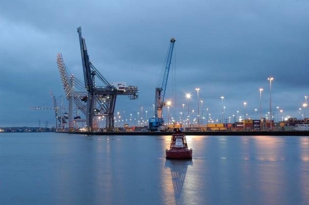 Cranes at Southampton docks photographed by 12-year-old Jade Lewis. Caught on Camera November 15, 2012.