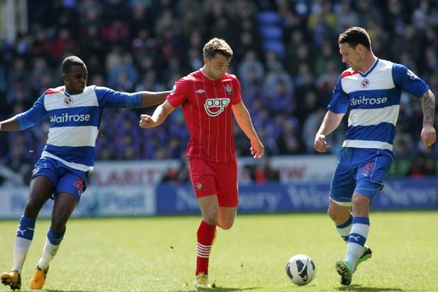 Photo from the Barclay's Premier League clash between Reading and Saints at Madejski Stadium. The unauthorised downloading, copying, editing, or distribution of this image is strictly prohibited.