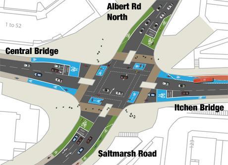 Daily Echo: How the junction at the Itchen Bridge will work Daily Echo: How the junction at the Itchen Bridge will work