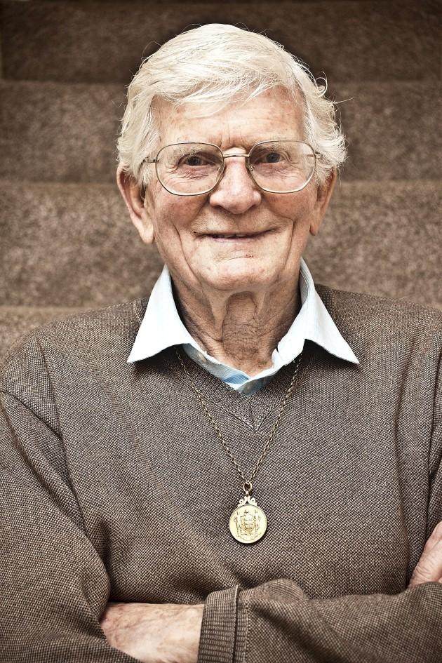 Cyril Robinson, the last surviving member of the Blackpool team from the 1953 'Matthews Final', with his winners medal during a photocall in Blackpool.
Issue date: Friday April 26, 2013. Sixty years have passed since the most celebrated of all FA Cup fin