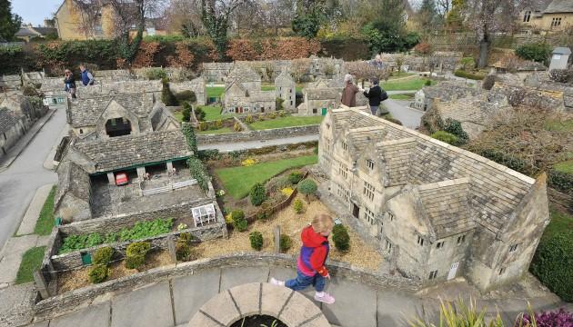 A general view of the model village in Bourton-on-the-Water in the Cotswold, which has been given Grade II listed status.
Picture date: Saturday April 21, 2013. The model is a replica of Bourton-on-the-Water in 1;9: scale and was opened in 1937 on Corona