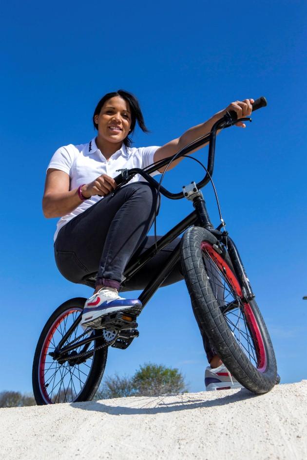 Three-time World BMX Champion Shanaze Reade launches The sported. Academy, supported by ALCATEL ONE TOUCH, at the Platt Fields BMX track in Manchester.
Picture date: Wednesday May 1, 2013.