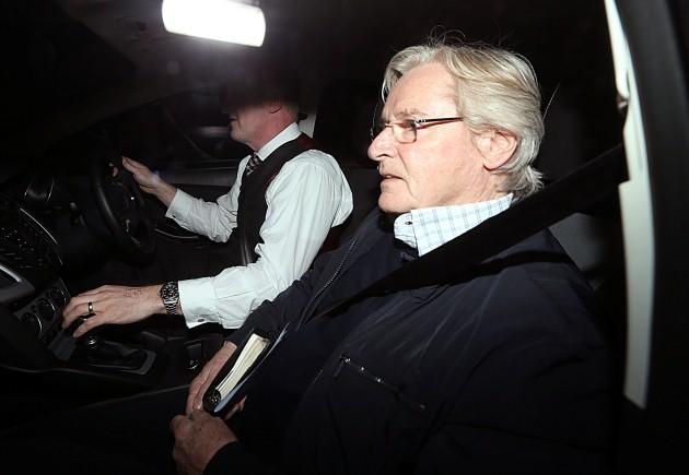 Coronation Street actor Bill Roache arriving home in Cheshire after it was announced that he has been arrested on suspicion of an historic allegation of a sexual assault.
Picture date: Wednesday May 1, 2013.