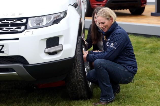 Zara Phillips talks to Functional Safety Engineer Graduate Verity Atkins as she launches Range Rover Evoque WISE Scholarship at the Royal Windsor Horse Show in Berkshire.
Picture date: Wednesday May 8, 2013.