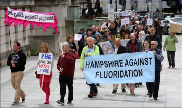 PROTEST: demonstrators take to the streets of Southamton
