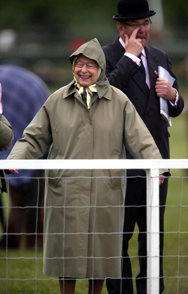 Queen Elizabeth II during the third day of the Royal Windsor Horse show, in Windsor.
Picture date: Friday May 10, 2013.