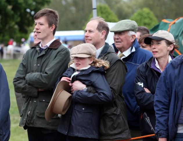 The Earl of Wessex and his daughter Lady Louise Windsor watch a show jumping class during day four of the Royal Windsor Horse Show at Windsor Castle, Berkshire.
Picture date: Saturday May 11, 2013. 
