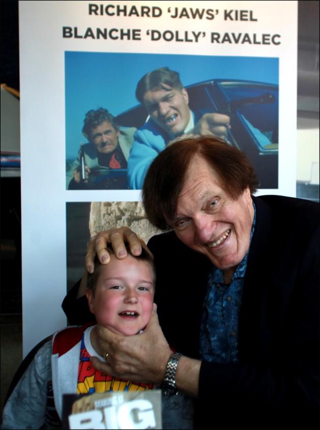 Richard 'Jaws' Kiel and Blnche Ravalec at Beaulieu. May 26, 2013. The unauthorised downloading, editing, copying. or distribution of this image is strictly prohibited.