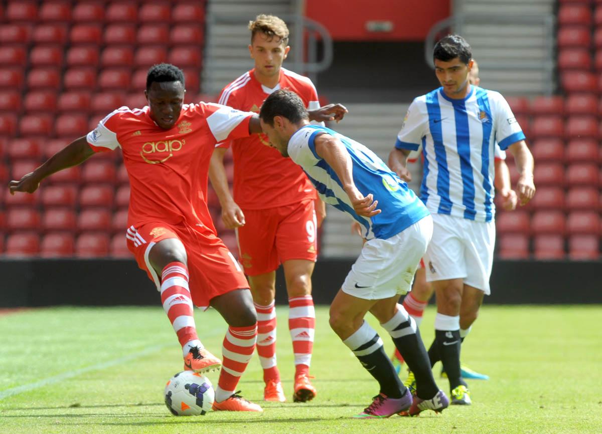 Picture from the pre-season friendly game between Saints FC and Real Sociadad. The unauthorised downloading, copying, editing, or distribution of this image is strictly prohibited.