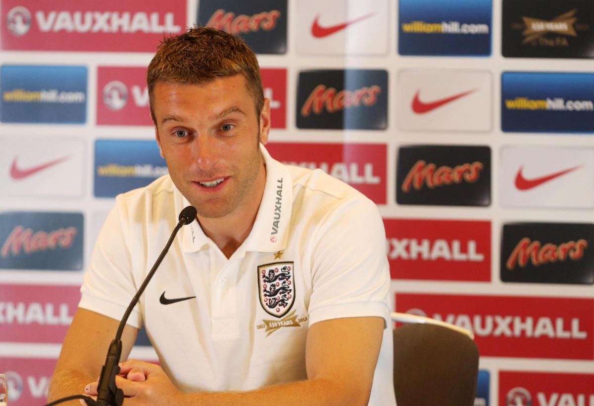 Rickie Lambert faces the press in his first media engagement as an England player