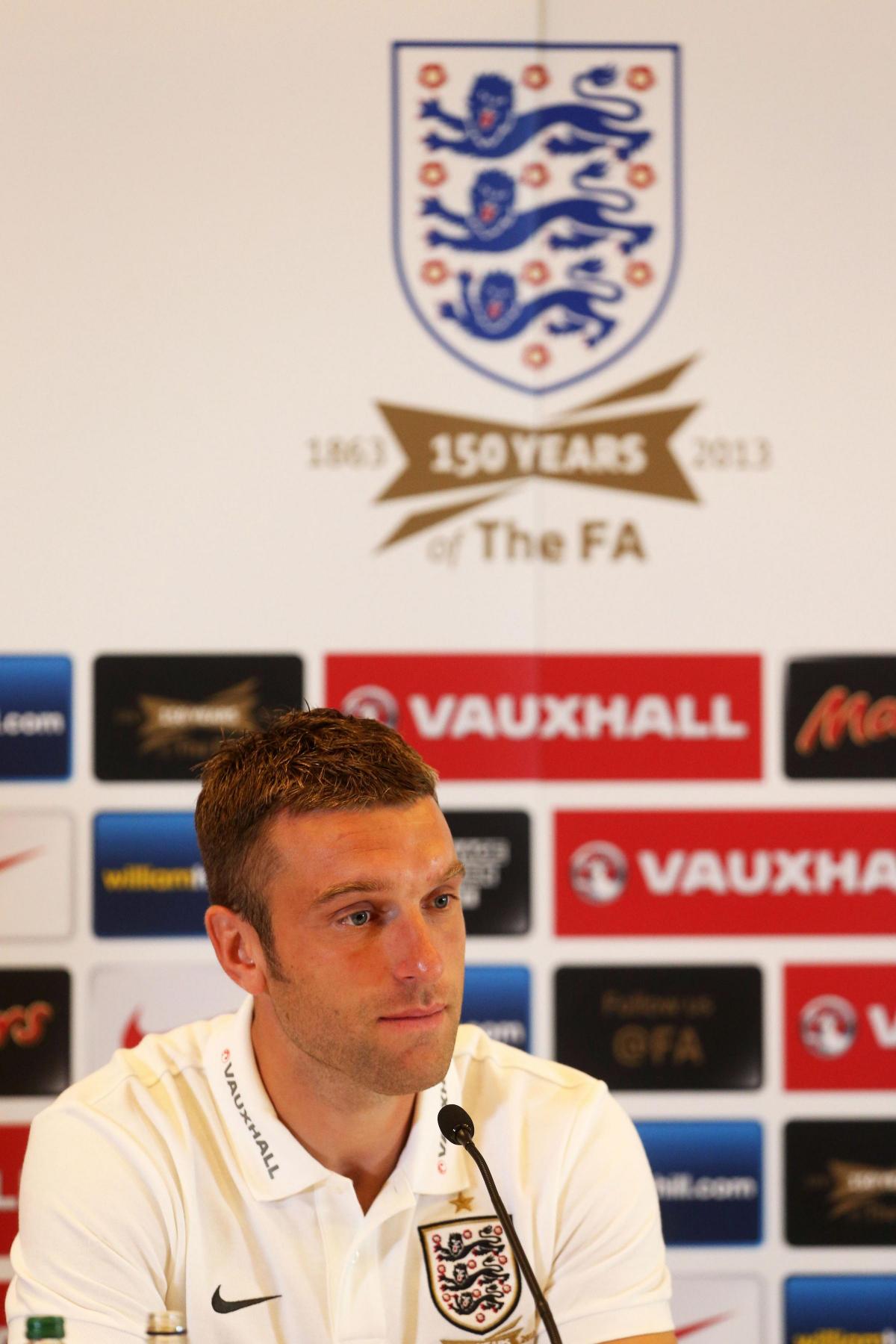 Rickie Lambert faces the press for the first time as an England player
