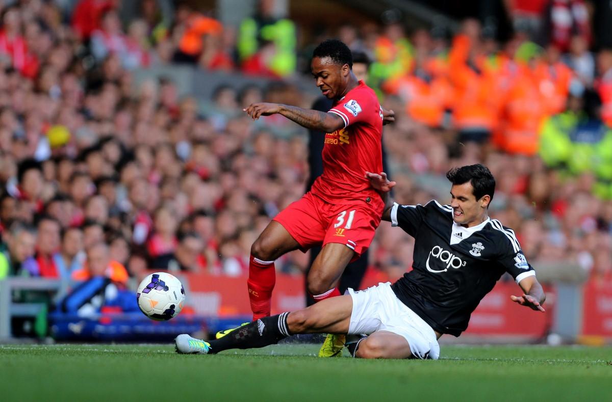 Picture from Liverpool v Saints at Anfield. The unauthorised donwloading, editing, copying, or distribution of this image is strictly prohibited.