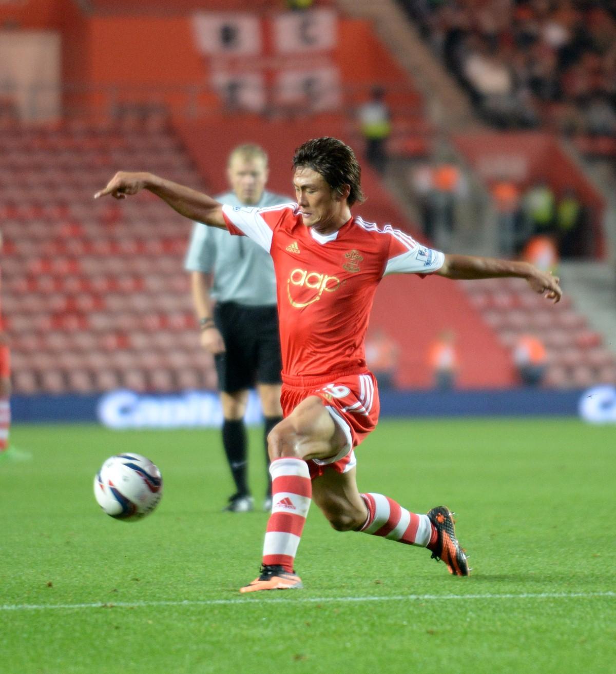 Picture from the Capital One Cup third-round clash between Saints and Bristol City at St Mary's Stadium. The unauthorised downloading, editing, copying or distribution of this image is strictly prohibited.