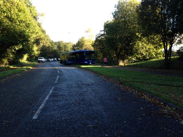 More from Bill Browne in Hedge End. This time a photo of the bus that lost control and skidded off the road in Tollbar Way. Pictures from the aftermath of the winds which rose up to 100 MPH. October 28, 2013.