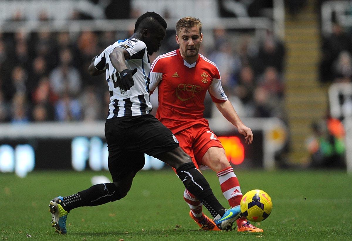 Pictures from the Barclays Premier League clash between Newcastle United v Saints at St James Park. The unauthorised downloading, editing, copying, or distribution of this image is strictly prohibited.