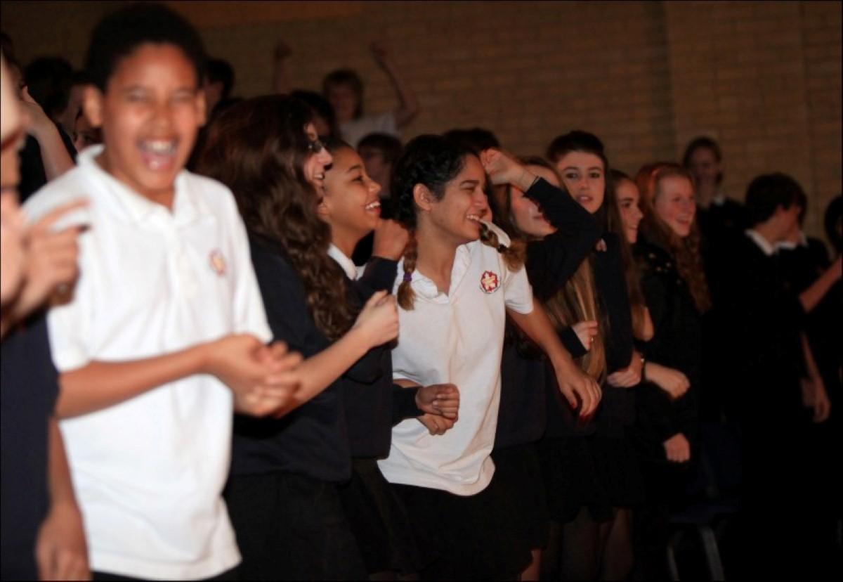 Picture from the NVS performance at Thornden School in Chandlers Ford.