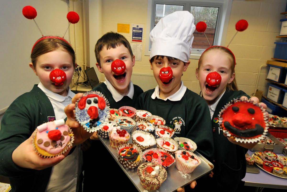 The Year in Pictures - 2013 - Pupils from St John the Baptist Church of England Primary School had a bake off to raise funds for Comic Relief. March 7, 2013.
