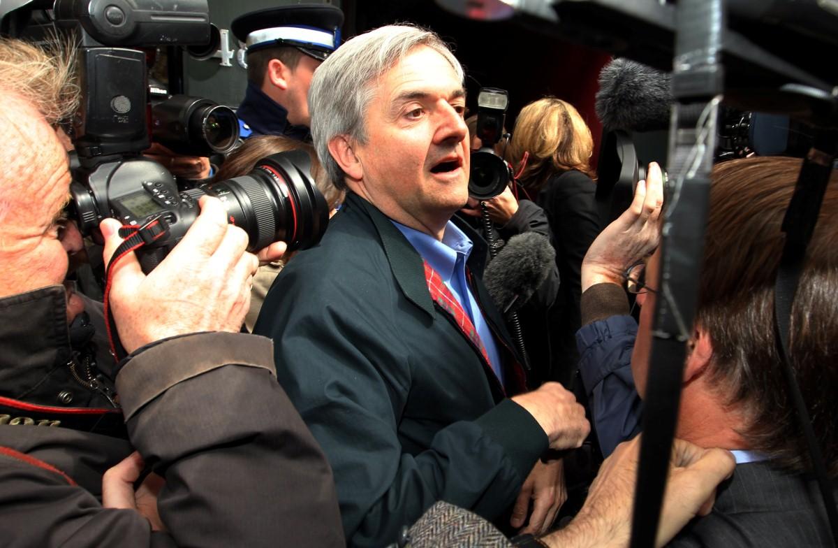 The Year in Pictures - 2013 - Former cabinet minister and Eastleigh MP Chris Huhne facing the press upon his release from prison. May 13, 2013