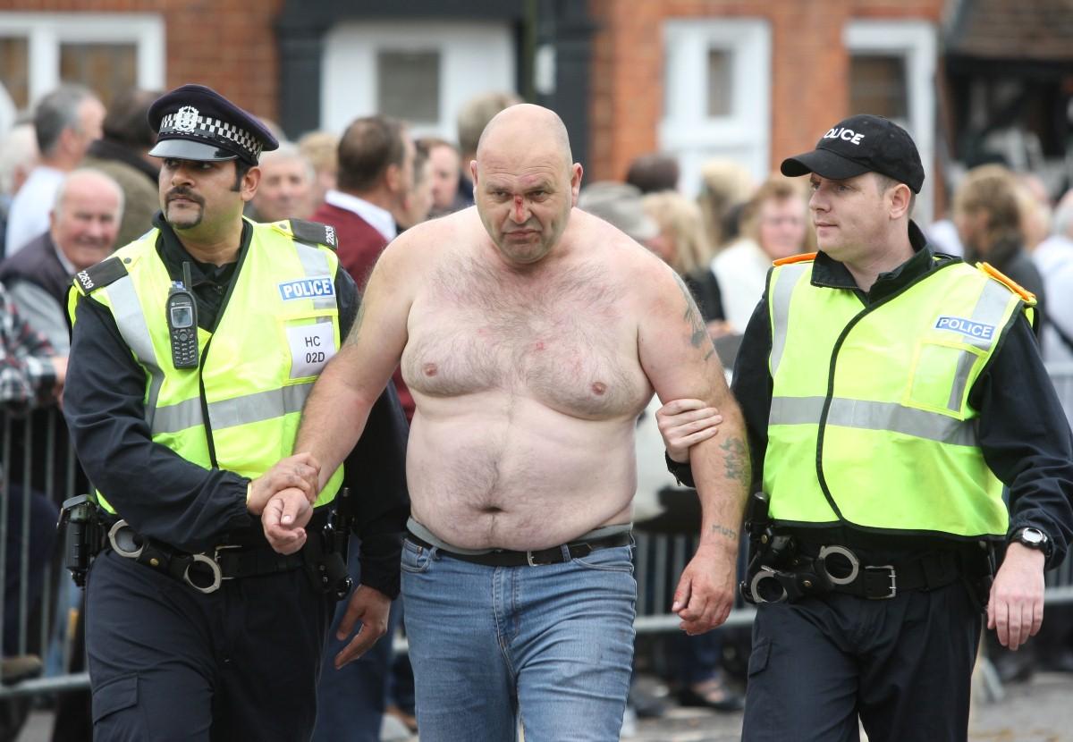 The Year in Pictures - 2013 - police made arrests following a fight at Wickham Horse Hair. May 20, 2013.