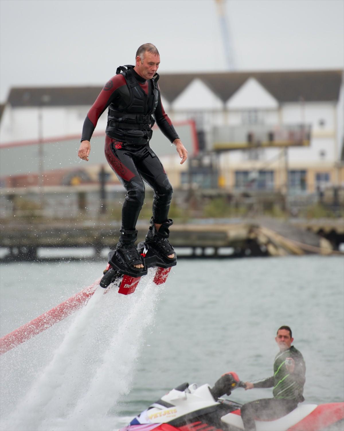 The Year in Pictures - 2013 - There was a live flyboarding demonstration during the PSP Southampton Boat Show. September 24, 2013.
