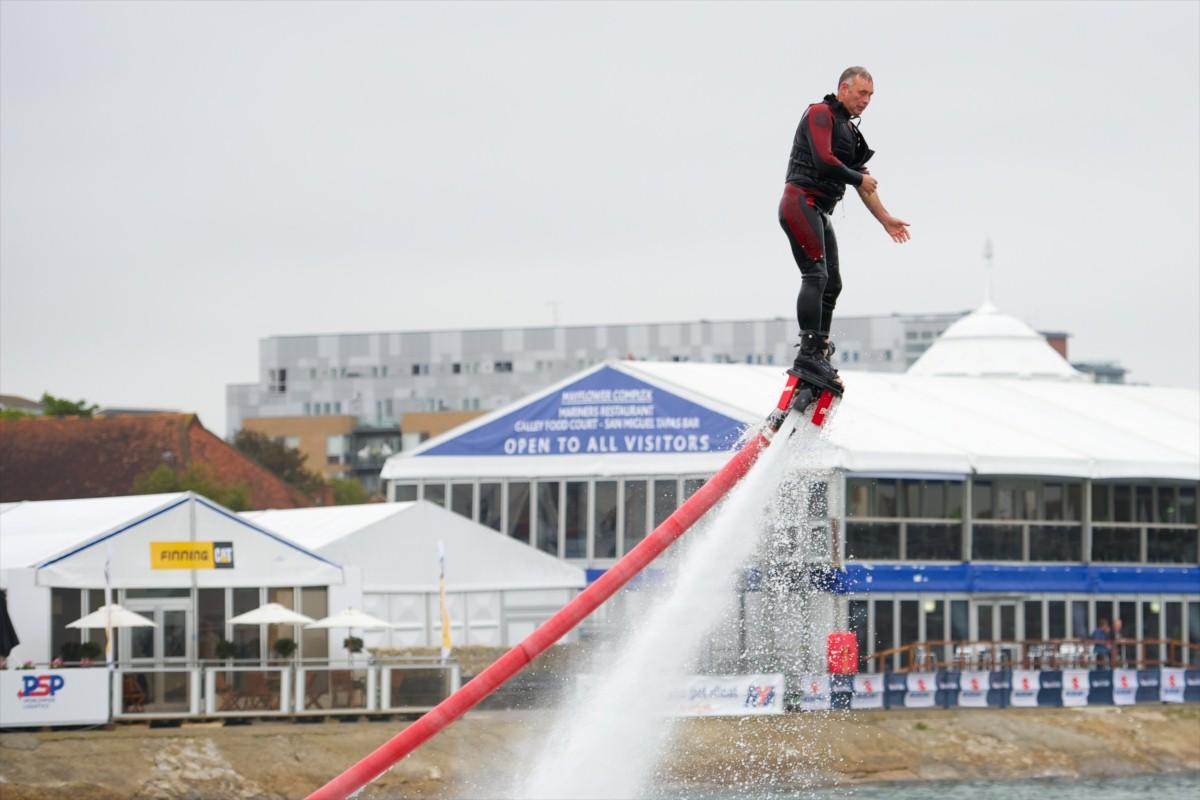 The Year in Pictures - 2013 - There was a live flyboarding demonstration during the PSP Southampton Boat Show. September 24, 2013.