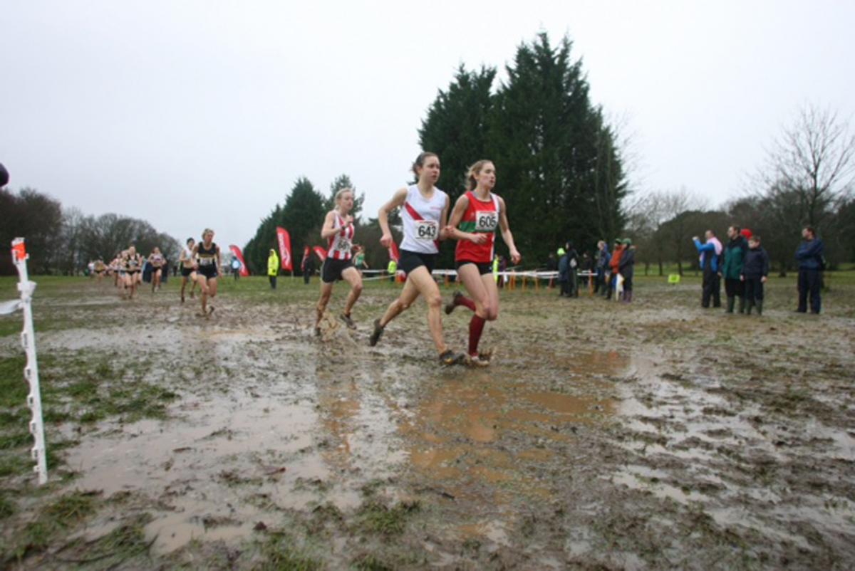 Pictures from the floods in January 2014 - Hampshire Cross Country Championships at Fleming Park.