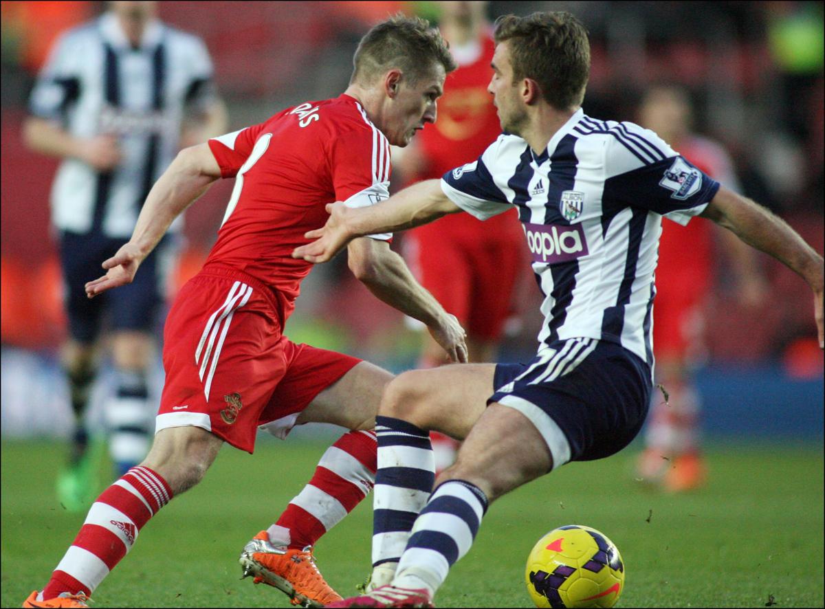 Pictures from the clash between Saints and West Bromwich Albion at St Mary's Stadium. The unauthorised downloading, editing, copying, or distribution of this image is strictly prohibited.