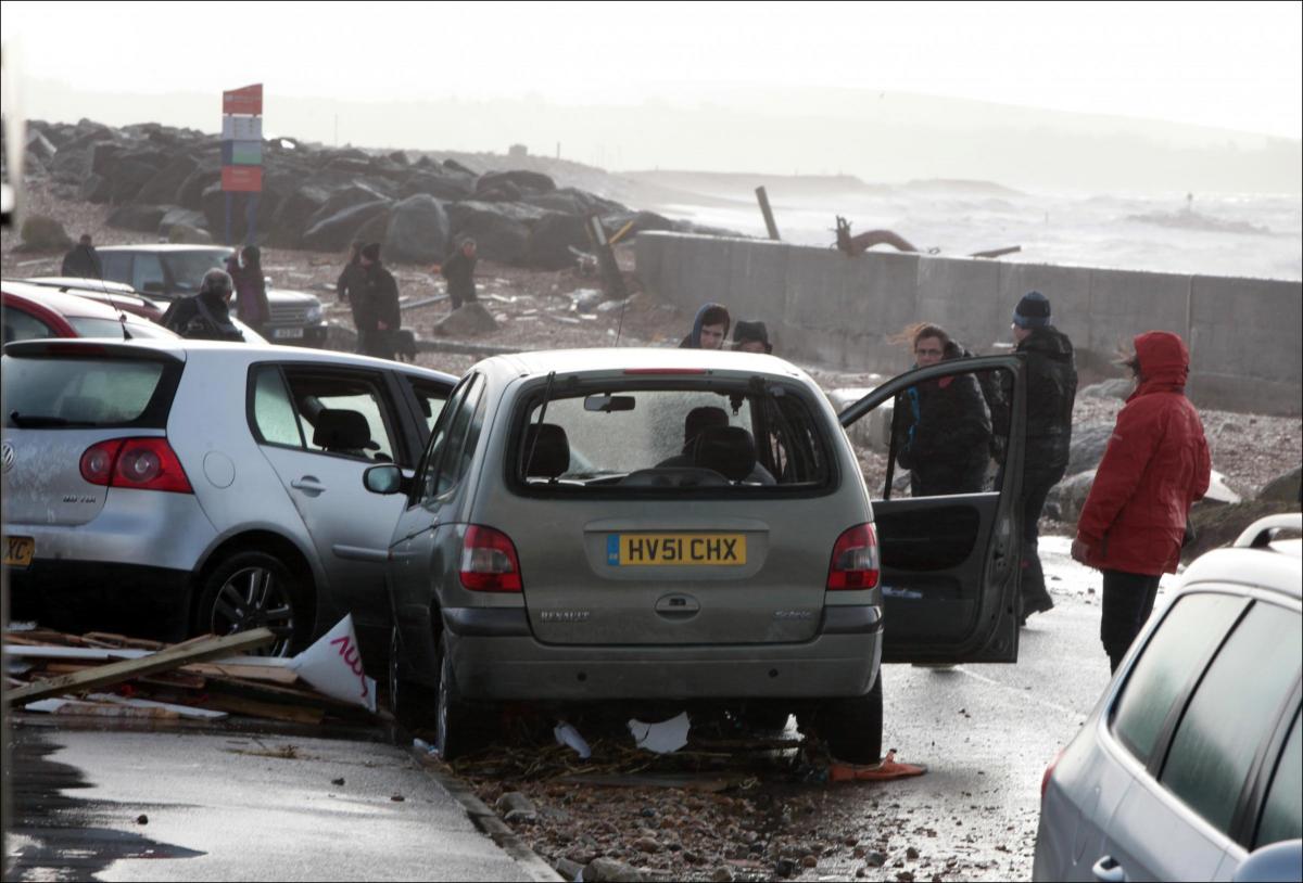 Storm damage in Milford on Sea