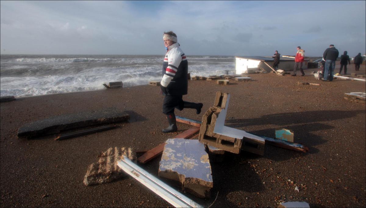 Storm damage in Milford on Sea