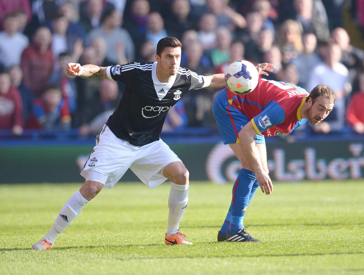 Pictures from the Barclay's Premier League clash between Crystal Palace and Saints. The unauthorised downloading, editing, copying, or distribution of this image is strictly prohibited.