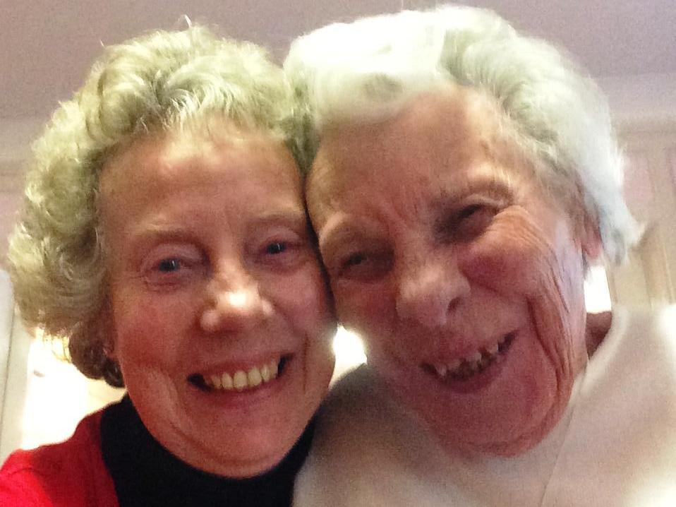 Mrs Mary Hastings, 93, (right) and her daughter Diane Ansell