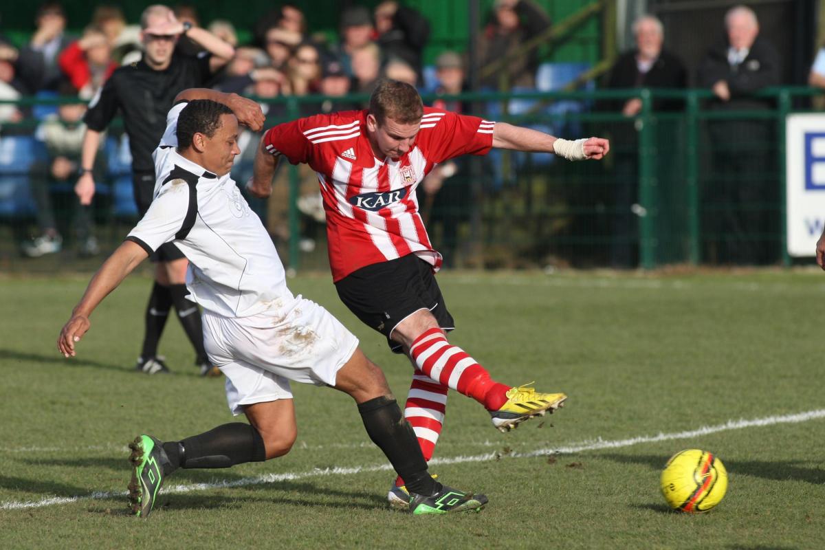 Sholing v Eastbourne in the first leg of the FA Vase semi-final