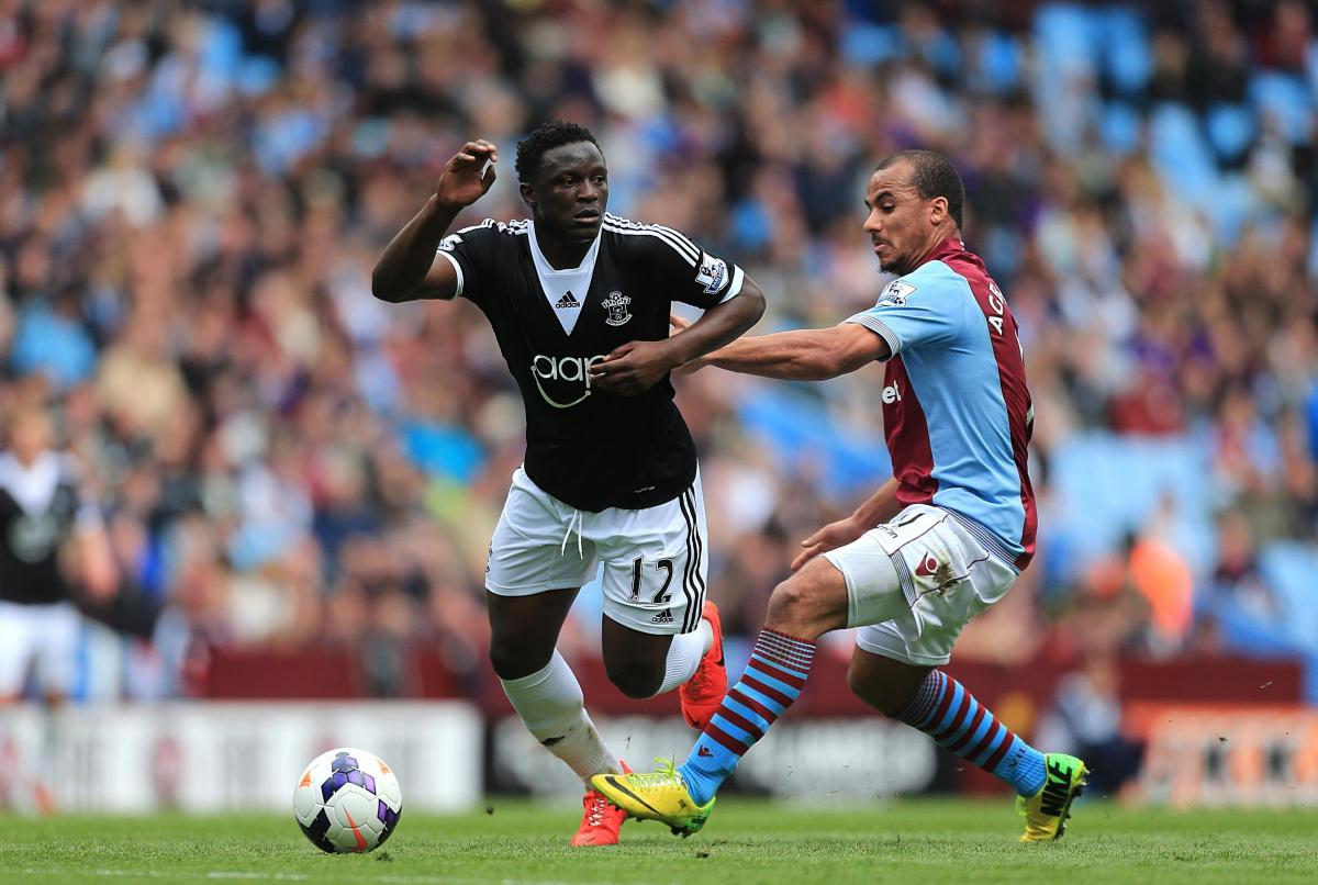 Picture from the Aston Villa v Saints clash at Villa Park. The unauthorised editing, copying, downloading or distribution of this image is strictly prohibited.