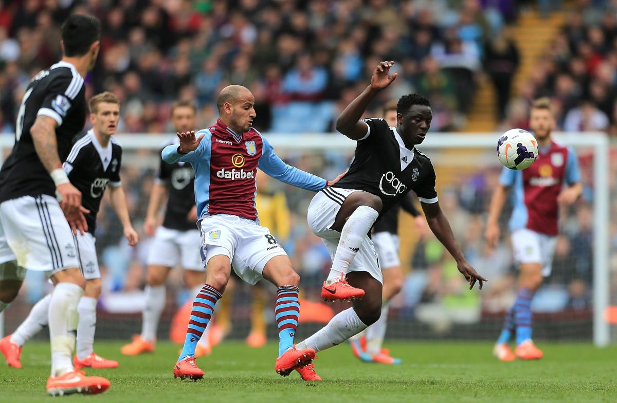 Picture from the Aston Villa v Saints clash at Villa Park. The unauthorised editing, copying, downloading or distribution of this image is strictly prohibited.