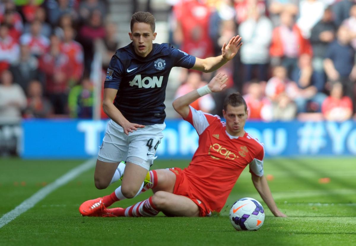 Picture from the Barclay's Premier League clash between Saints and Manchester United at St Mary's Stadium. The unauthorised downloading, copying, editing, or distribution of this image is strictly prohibited.