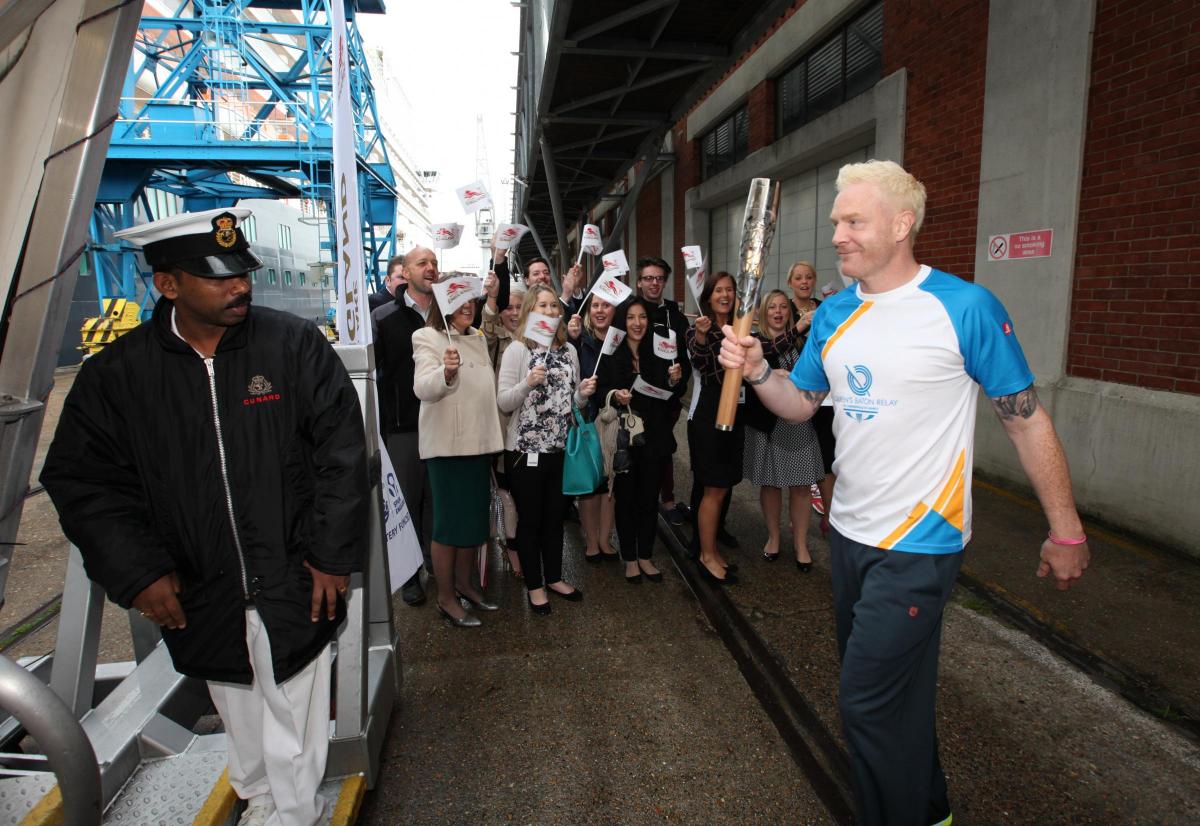 Pictures of the Queen's Commonwealth Baton in Southampton.