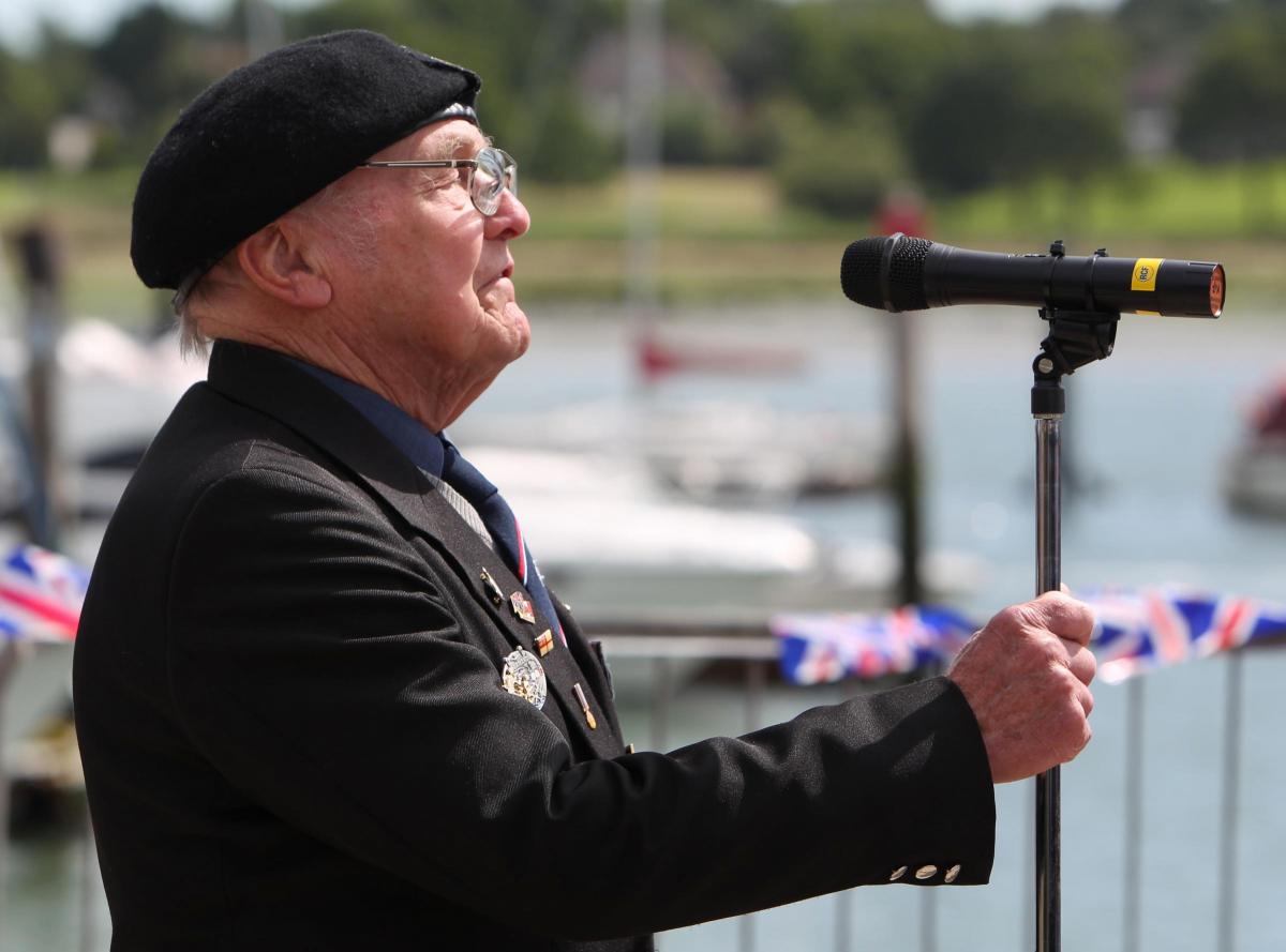 70th anniversary commemorations of the Allied landings in Normandy on D-Day, at Hamble Quay. D-Day Commemorations in Hampshire.