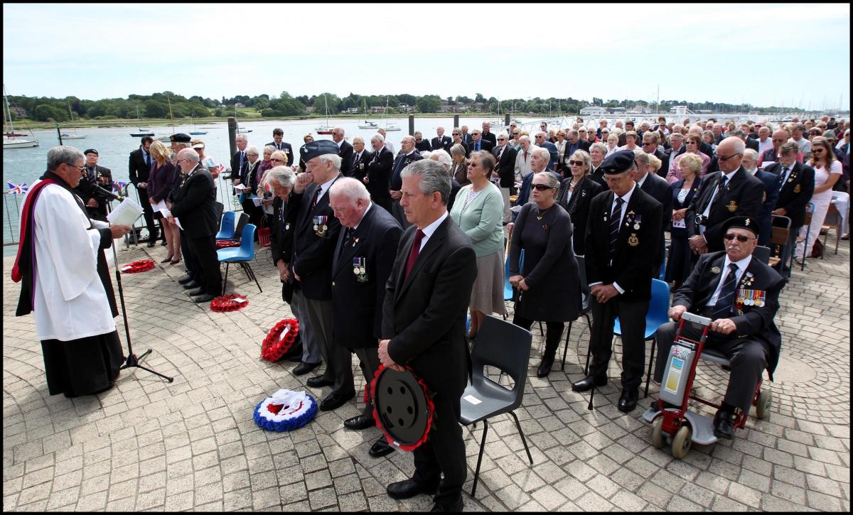70th anniversary commemorations of the Allied landings in Normandy on D-Day, at Hamble Quay. D-Day Commemorations in Hampshire.