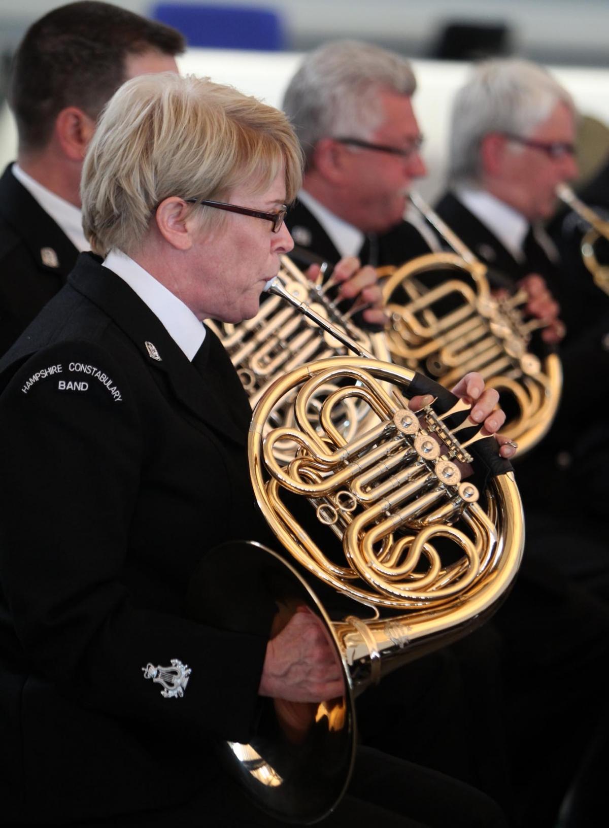 D-Day concert given by the Band of The Hampshire Constabulary at the Ocean Terminal, Southampton. D-Day Commemorations in Hampshire.