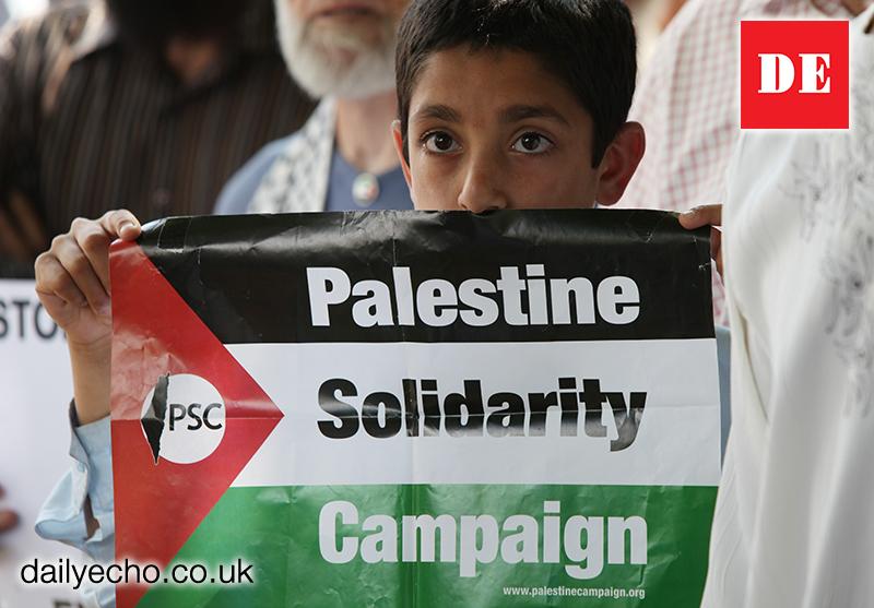 Protest rally in Southampton against the conflict in Gaza.