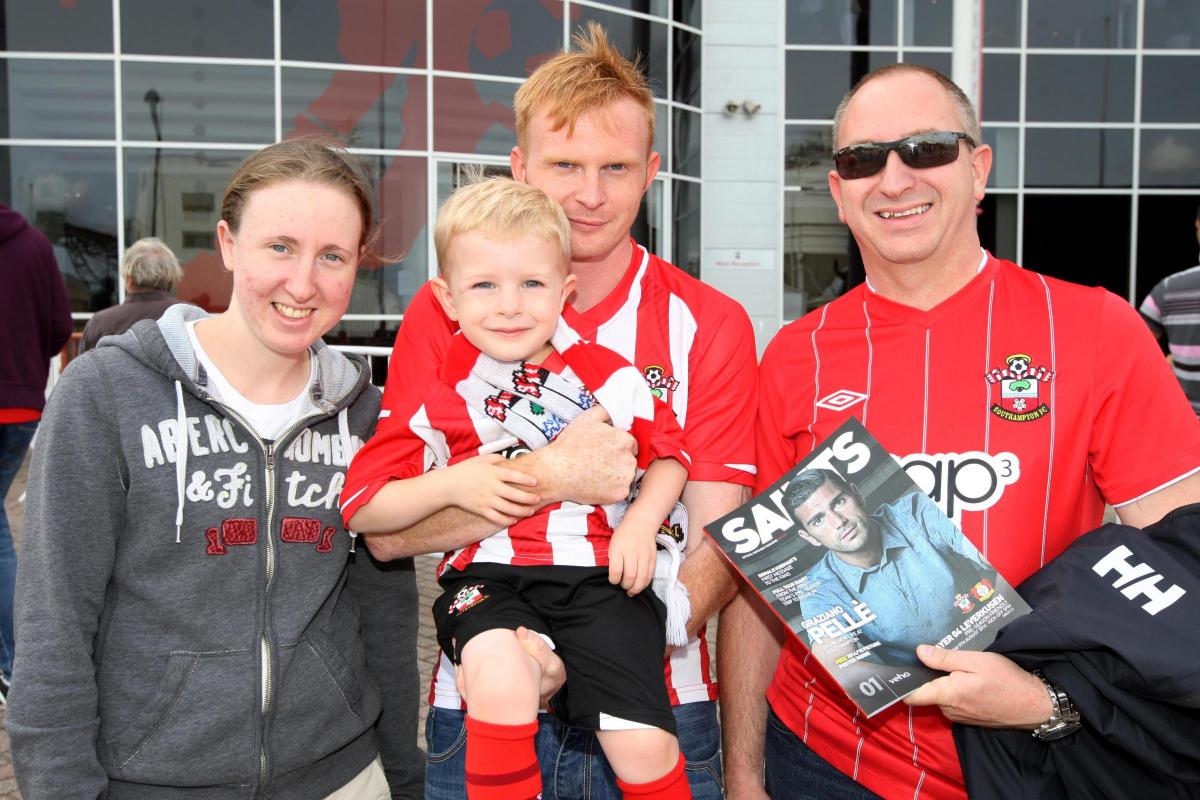 Picture from the pre-season friendly between Saints and Bayer Leverkusen, played at St Mary's Stadium.