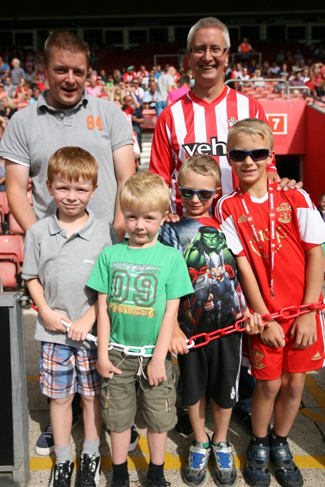 Picture from the pre-season friendly between Saints and Bayer Leverkusen, played at St Mary's Stadium.