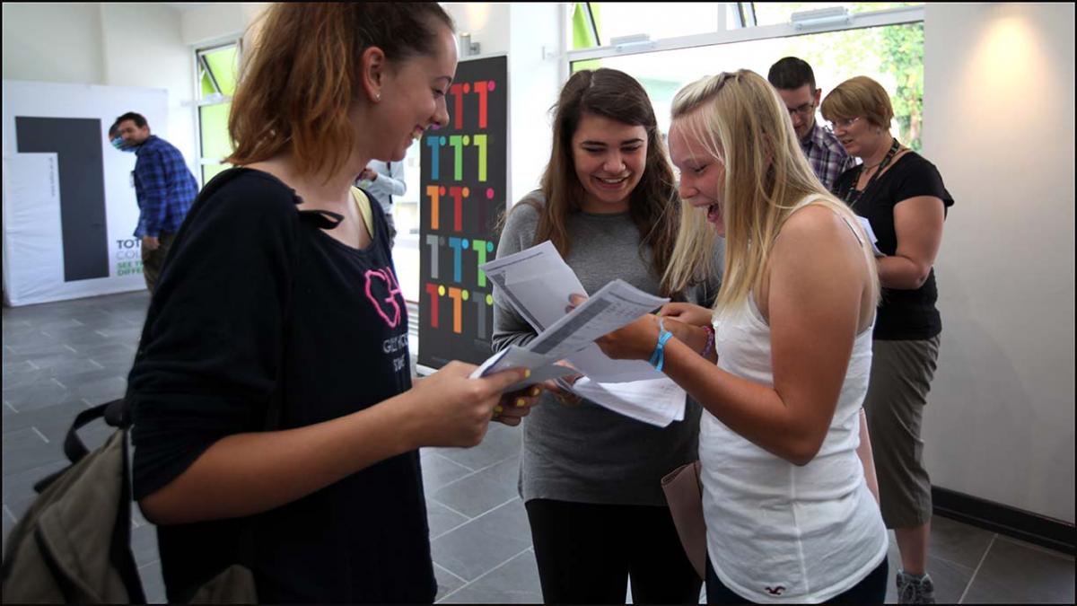 Totton - A-Level Results - August 14, 2014.