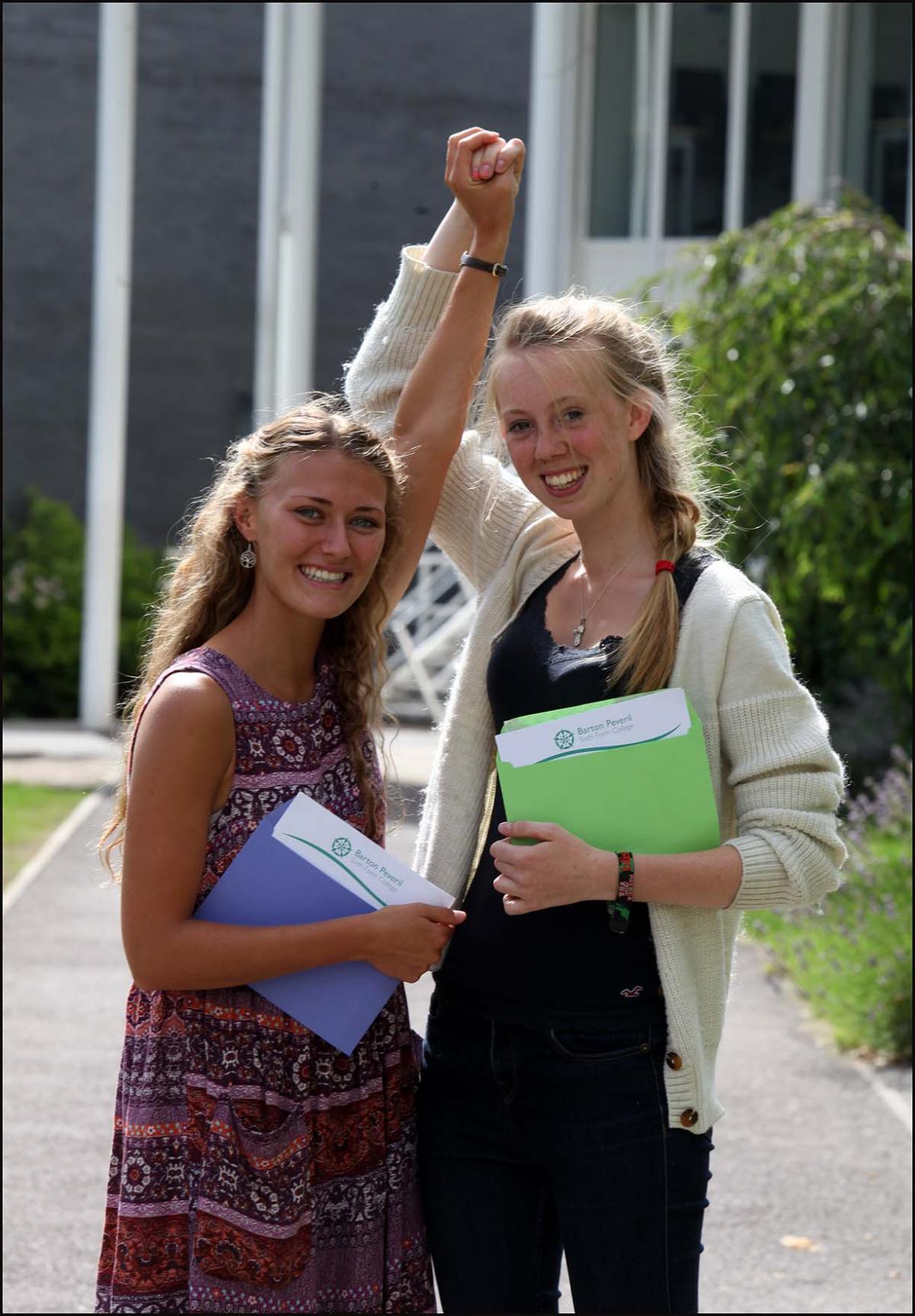 Barton Peveril- A-Level Results - August 14, 2014.