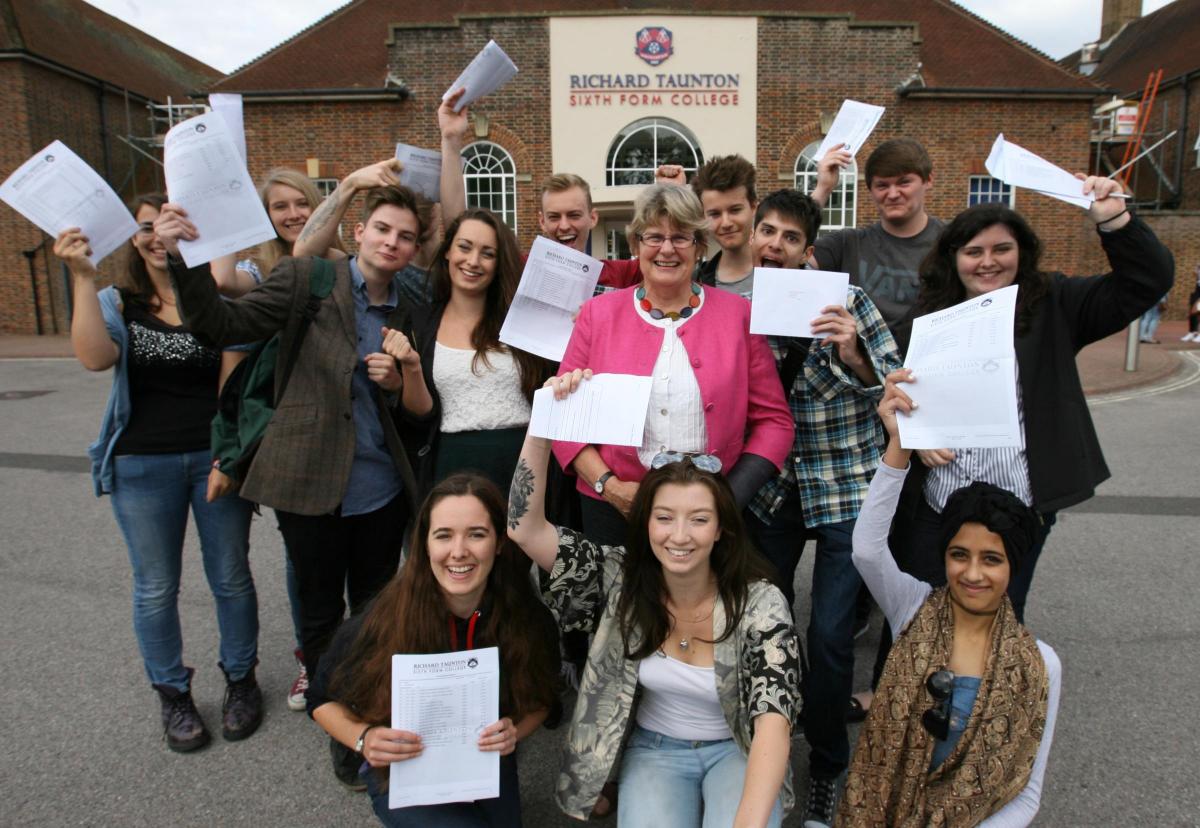 Richard Taunton College - A-Level Results - August 14, 2014.