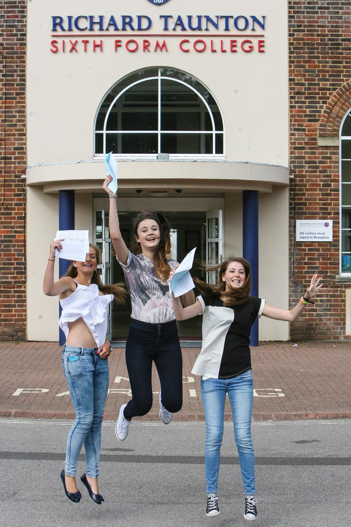 Richard Taunton Sixth Form College- A-Level Results - August 14, 2014.