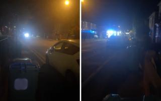 Images captured by residents shows the police cordon on Waterloo Road