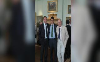 David, Seren and Derrick Waters in the Long Room at Lord's